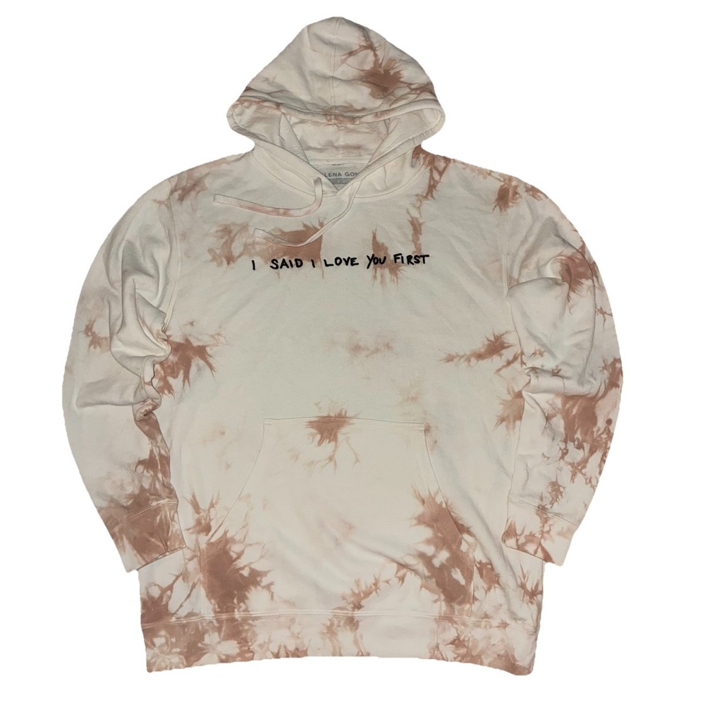 Selena Gomez Hoodie L Tye Dye Embroidered I Said I Love You First‎ Merch NEW